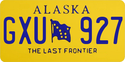 AK license plate GXU927