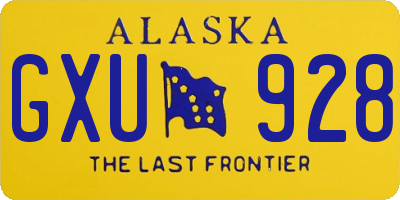 AK license plate GXU928