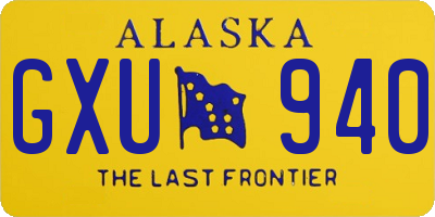 AK license plate GXU940