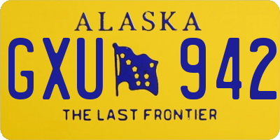AK license plate GXU942