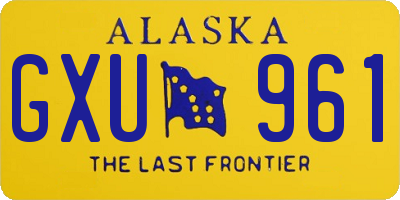 AK license plate GXU961