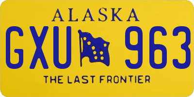 AK license plate GXU963