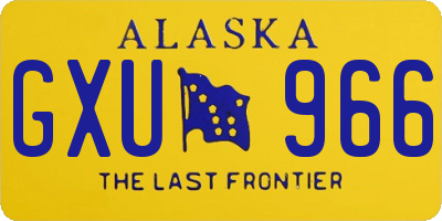 AK license plate GXU966