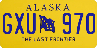 AK license plate GXU970