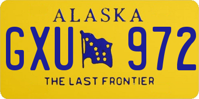 AK license plate GXU972
