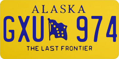 AK license plate GXU974