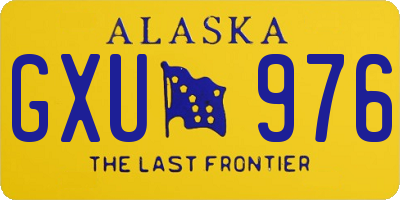 AK license plate GXU976