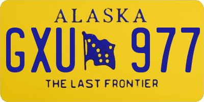 AK license plate GXU977