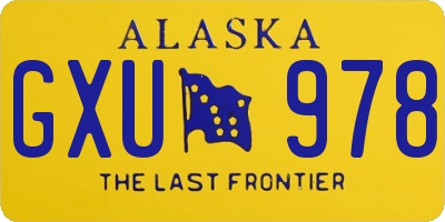 AK license plate GXU978