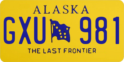 AK license plate GXU981