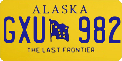 AK license plate GXU982