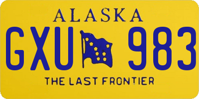 AK license plate GXU983