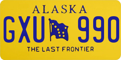 AK license plate GXU990