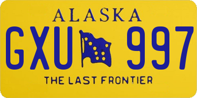 AK license plate GXU997