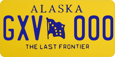 AK license plate GXV000