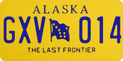 AK license plate GXV014