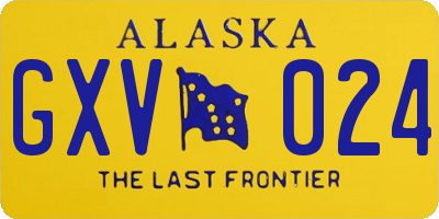 AK license plate GXV024