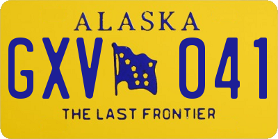 AK license plate GXV041