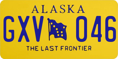 AK license plate GXV046
