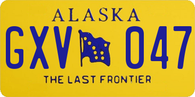 AK license plate GXV047