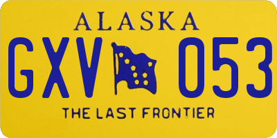 AK license plate GXV053