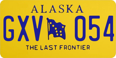 AK license plate GXV054