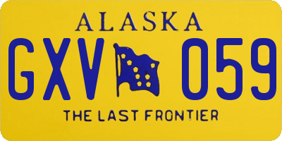 AK license plate GXV059