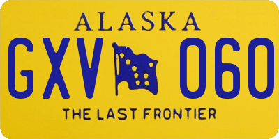 AK license plate GXV060