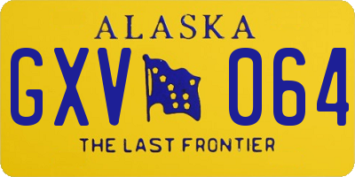 AK license plate GXV064