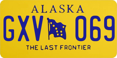 AK license plate GXV069