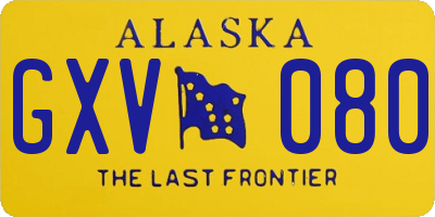 AK license plate GXV080