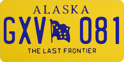 AK license plate GXV081
