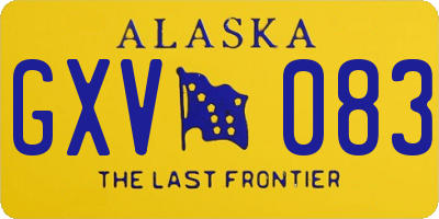 AK license plate GXV083