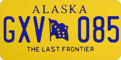 AK license plate GXV085