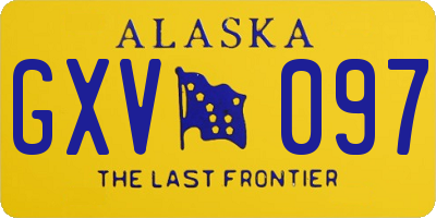 AK license plate GXV097