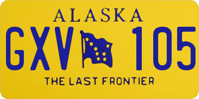 AK license plate GXV105