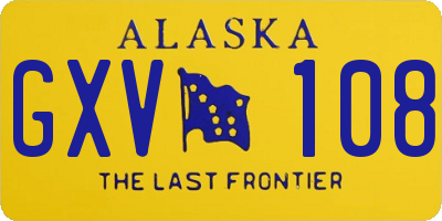 AK license plate GXV108