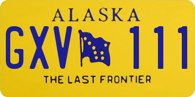AK license plate GXV111