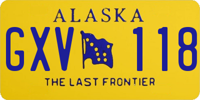 AK license plate GXV118
