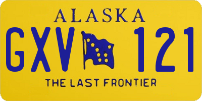 AK license plate GXV121