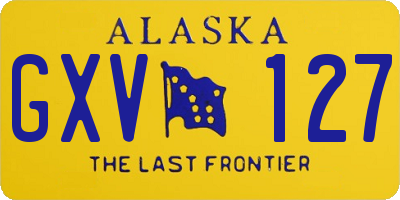 AK license plate GXV127