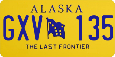 AK license plate GXV135