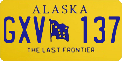 AK license plate GXV137