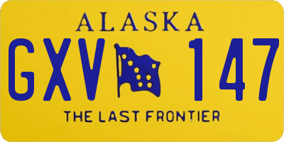 AK license plate GXV147