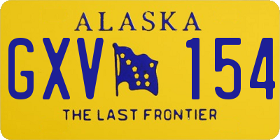 AK license plate GXV154
