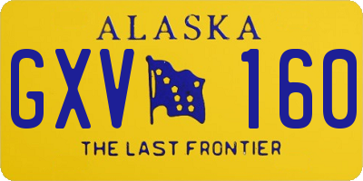 AK license plate GXV160