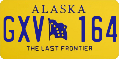 AK license plate GXV164