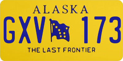 AK license plate GXV173