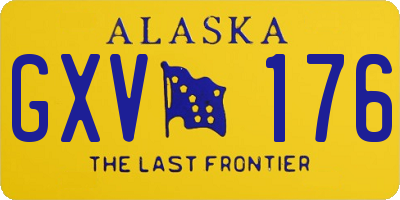 AK license plate GXV176