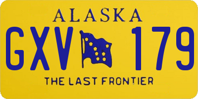 AK license plate GXV179